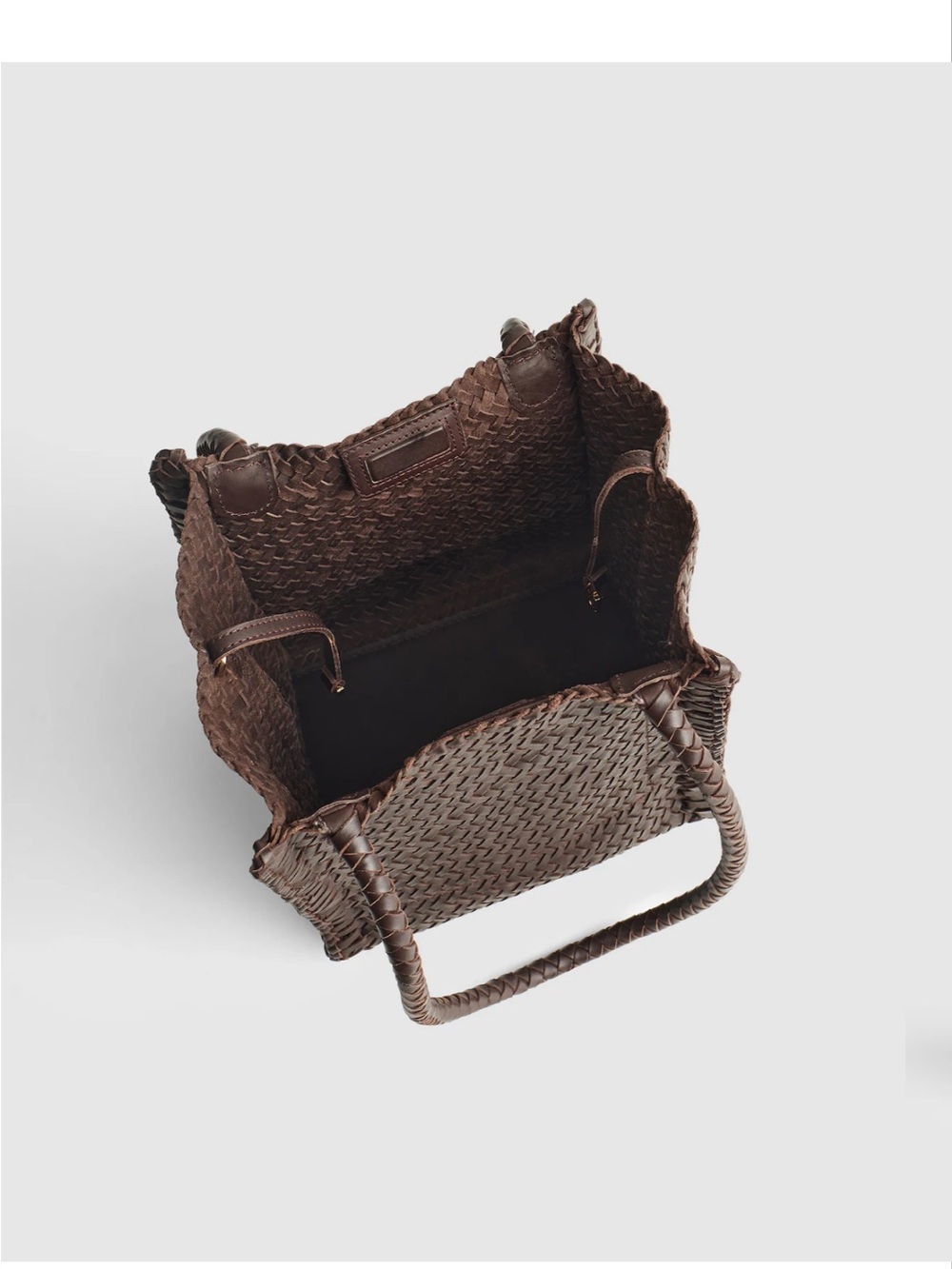 Madewell Woven Leather Tote Bag - Dark Brown - Picture 3 of 6